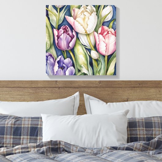 Lila und rosa Riesenspinner Leinwanddruck (Insitu (Schlafzimmer))