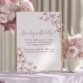 Lila und rosa Schmetterlinge wie groß ist das Bauc Poster