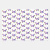 Lila und rosa Schmetterlingsgeschenk Geschenkpapier Set (Vorderseite 2)