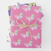 Lila und rosa Schmetterlingsgeschenk Geschenkpapier Set (Beispiel)