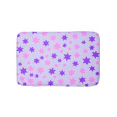 Lila und rosa Sterne Badematte (Vorderseite)