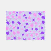 Lila und rosa Sterne Fleecedecke (Vorderseite (Horizontal))