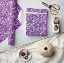 Lila und rosa strahlender Glitzer Geschenkpapier