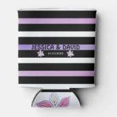 Lila und rosa Streifen Dosenkühler (Vorderseite)