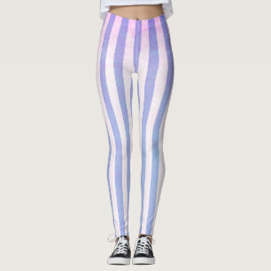 Lila und rosa Streifen Leggings
