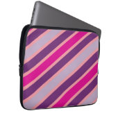 Lila und rosa Streifen Moderen Muster Laptopschutzhülle (Vorne Rechts)