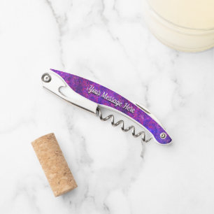 Lila und rosa Strudel-Korkenzieher Kellnermesser