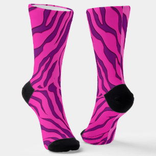 Lila und rosa Tigerstreifen Socken