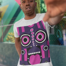 Lila und rosa Tiki Art