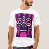 Lila und rosa Tiki Art T-Shirt (Vorderseite)