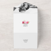 Lila und rosa Tulips Hochzeit All In One Einladung (Außenbereich)