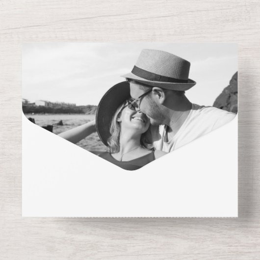 Lila und rosa Tulips Hochzeit All In One Einladung (Rückseite)