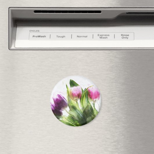 Lila und rosa Tulips Magnet (In Situ (Geschirrspüler))