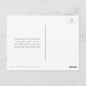 Lila und rosa Wasserfarbe Magnolia Vielen Dank Postkarte (Rückseite)