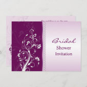 Lila und rosa Wirbel Brautparty Einladung (Vorne/Hinten)
