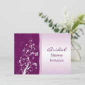 Lila und rosa Wirbel Brautparty Einladung (Stehend Vorderseite)