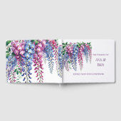 Lila und rosa Wisteria Blume Wedding Gästebuch (Voll)