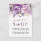 Lila und rosafarbene Blume Kindermädchenbücher für Begleitkarte (Vorderseite)