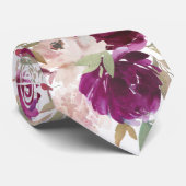 Lila und rosafarbene Blume Rose Neck Tie Krawatte (Gerollt)