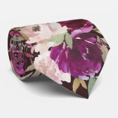 Lila und rosafarbene Blume Rose Wine Neck Tie Krawatte (Gerollt)