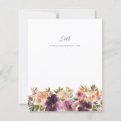 Lila und rosafarbene Blütenhochzeit (Rückseite)