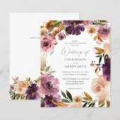 Lila und rosafarbene Blütenhochzeit (Vorne/Hinten)