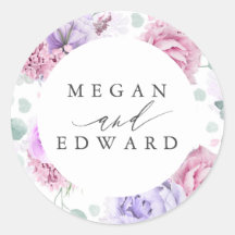 Lila und rosafarbene botanische Hochzeit