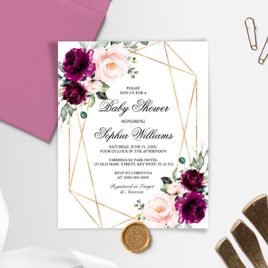 Lila und rosafarbene Dusche mit Dusche/WC