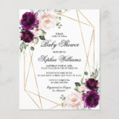 Lila und rosafarbene Dusche mit Dusche/WC (Vorderseite)