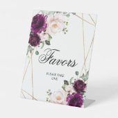 Lila und rosafarbene Duschfavoriten Zeichen Sockelschild (Vorderseite)