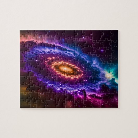 Lila und rosafarbene Galaxie im Universum Puzzle (Horizontal)