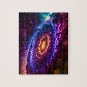 Lila und rosafarbene Galaxie im Universum Puzzle (Vertikal)