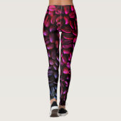 Lila und rosafarbene Kaffeebohnen Leggings (Rückseite)