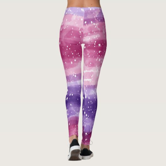 Lila und rosafarbene Leggings (Rückseite)
