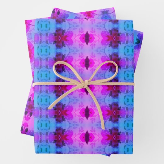 Lila und rosafarbene Wäsche- oder Schubladenverkle Geschenkpapier Set (Beispiel)