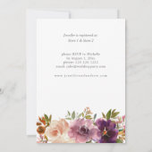 Lila und rosafarbenes Brautparty V2 Grosses Einladung (Rückseite)