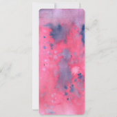 Lila und rosafarbenes Menü Einladung (Rückseite)