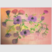 Lila und rosafarbenes Papierfass Seidenpapier (Vorderseite)