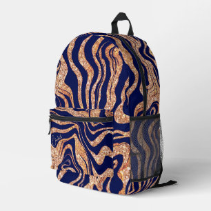 Lila und Rose Gold Glitzer Ihren Namen Frauen hinz Bedruckter Rucksack