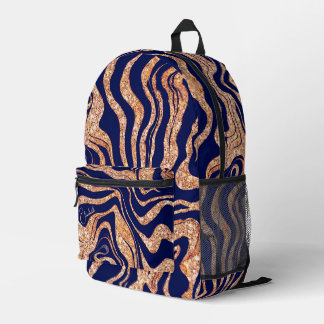 Lila und Rose Gold Glitzer Ihren Namen Frauen hinz Bedruckter Rucksack
