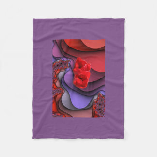 Lila und rot fleecedecke