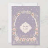 Lila und rot-rosa Blumenlähmung Einladung (Vorderseite)