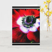 Lila und rote Anemonen-Raum-Gruß-Karte Karte (Gelbe Blume)