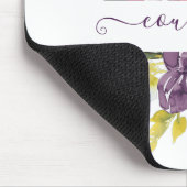 Lila und rote Aquarellblumen personalisiert Mousepad (Ecke)