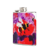 Lila und rote Blume Flachmann (Links)