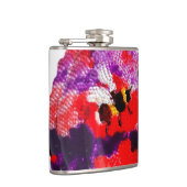 Lila und rote Blume Flachmann (Rechts)
