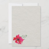 Lila und rote Blumen mit Pampas-Gras-Hochzeit Einladung (Rückseite)