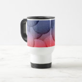 Lila und rote Disco Balls Muster Reisebecher (Vorderseite Links)