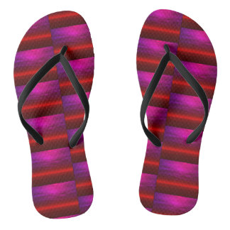 Lila und rote Flip Flops für Frauen Badesandalen