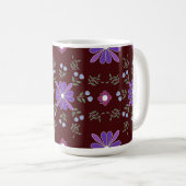 Lila und rote Folklore Kunst Tasse (VorderseiteRechts)